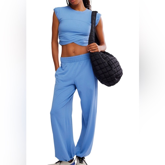 FP Movement by Free People Pants - Free People Movement Hot Shot Crossover Set | NWT Denim Blue large $98